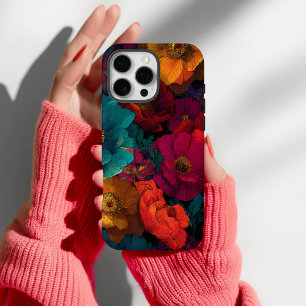 Coques iPhone 16 Pro Max Velvet vintage Vibrant Romance Floral Rétro