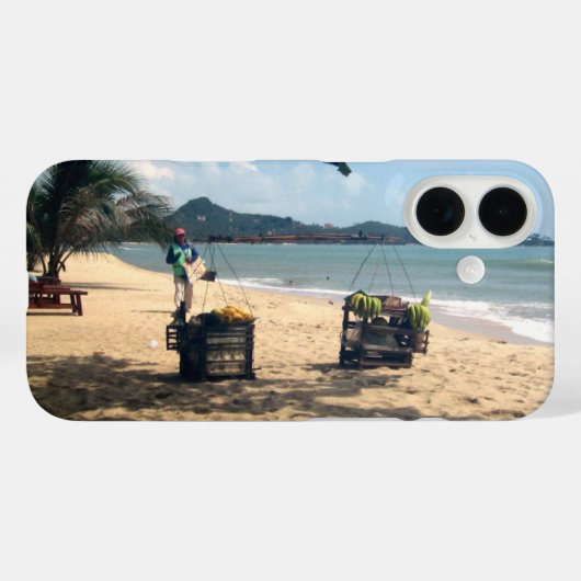 Coques Case-Mate iPhone Vendeurs de plage ... Plage de Lamai, île de Koh S (Verso (horizontal))
