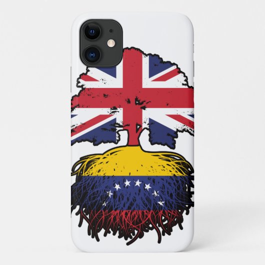 Coques Case-Mate iPhone Vénézuélienne Royaume-Uni drapeau des racines d'ar (Dos)