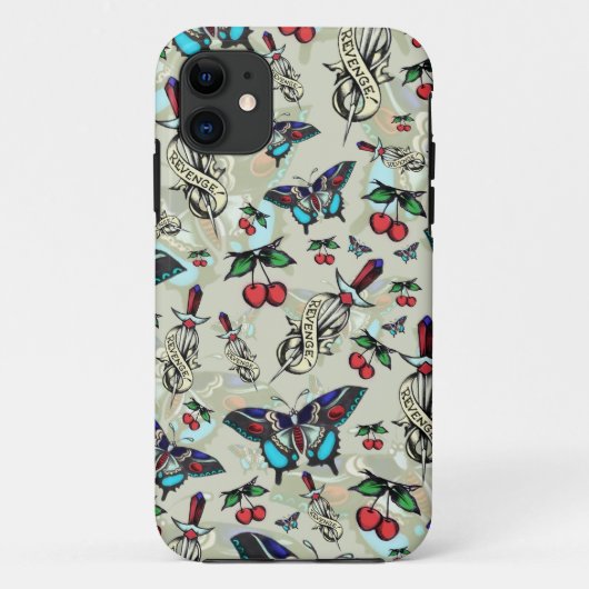 Coques Case-Mate iPhone Vengeance douce de rockabilly dans le tan. subtil (Dos)