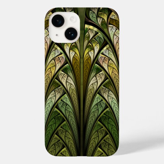 Coques Case-Mate iPhone Vent vert Abstrait en verre ciselé West (Verso)