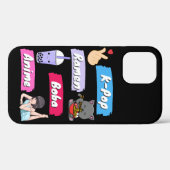 Coques Case-Mate iPhone Ventilateur de culture K-Pop, Ramen, Boba et Anime (Verso (horizontal))