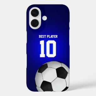 Coques iPhone 16 Ventilateur de football Meilleur joueur Non