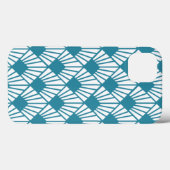 Coques Case-Mate iPhone Ventilateurs Turquoises Art déco (Verso (horizontal))