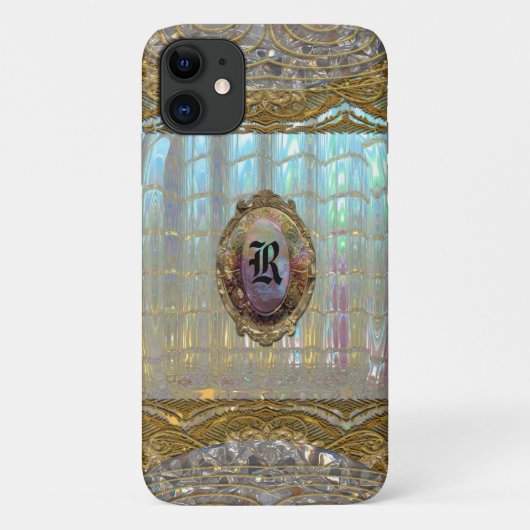 Coques Case-Mate iPhone Veraspeece Beau Monogramme Baroque Unique (Dos)