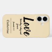 Coques Case-Mate iPhone Verbe de la Bible Beige (Verso (horizontal))