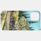 Coques Case-Mate iPhone Verger en fleurs de Van Gogh, bordé de cyprès (Verso (horizontal))