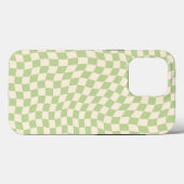 Coques Case-Mate iPhone Vérificateur averti Wavy esthétique Sage vert (Verso (horizontal))