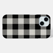 Coques Case-Mate iPhone Vérification du buffle noir rustique (Verso (horizontal))