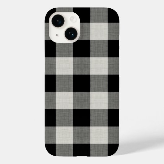 Coques Case-Mate iPhone Vérification du buffle noir rustique (Verso)