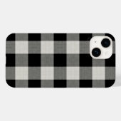 Coques Case-Mate iPhone Vérification du buffle noir rustique (Verso (horizontal))