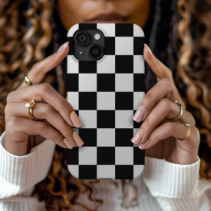 Coque Pour iPhone 15 Vérification rétro en noir et blanc