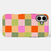 Coques Case-Mate iPhone Vérifications rétroactives rose orange vert (Verso (horizontal))