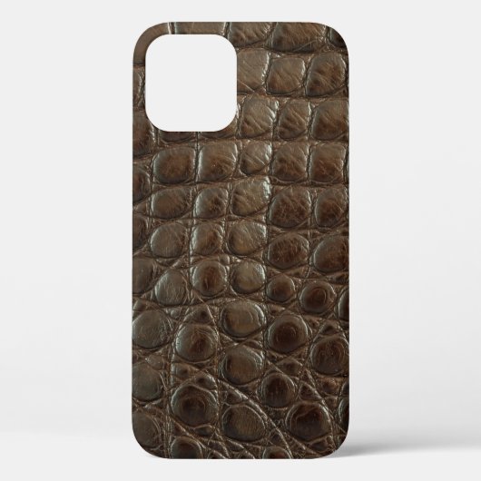 Coques Case-Mate iPhone Véritable alligator marron, gros plan pour montrer (Verso)