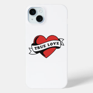 Coque iPhone 15 Mini Véritable amour Tatouage Coeur   Design romantique