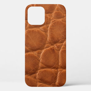 Case-Mate iPhone Case Véritable texture en cuir d'alligator brun brun br