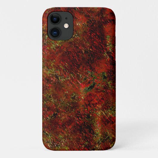 Coques Case-Mate iPhone Vermelho forte esfolado sobre o cinza áspero (Dos)