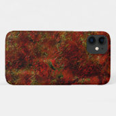 Coques Case-Mate iPhone Vermelho forte esfolado sobre o cinza áspero (Dos (Horizontal))