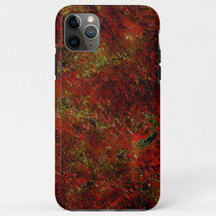 Case-Mate iPhone Case Vermelho forte esfolado sobre o cinza áspero