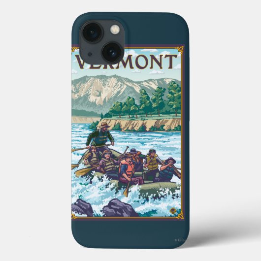 Coques Case-Mate iPhone VermontRiver transportant la scène par radeau (Verso)