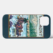 Coques Case-Mate iPhone VermontRiver transportant la scène par radeau (Verso (horizontal))