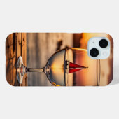 Coques Case-Mate iPhone Verre à vin avec voilier (Verso (horizontal))