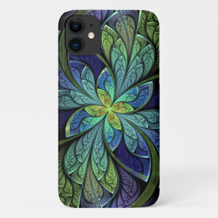 Coque iPhone 11 Verre Abstrait floral La Chanteuse IV