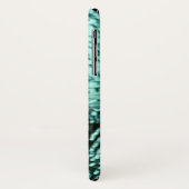 Coques Case-Mate iPhone Verre brisé craqué turquoise (Dos/Gauche)