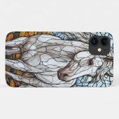 Coques Case-Mate iPhone Verre coloré Cheval Blanc (Dos (Horizontal))