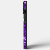 Coques Case-Mate iPhone Verre de mosaïque violet de Faux (Verso / Gauche)