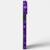 Coques Case-Mate iPhone Verre de mosaïque violet de Faux (Verso / Droite)