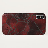 Coques Case-Mate iPhone Verre de texture rouge et noire (Dos (Horizontal))