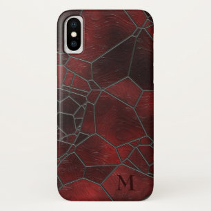 Case-Mate iPhone Case Verre de texture rouge et noire
