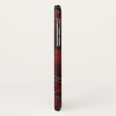 Coques Case-Mate iPhone Verre de texture rouge et noire (Dos/Gauche)