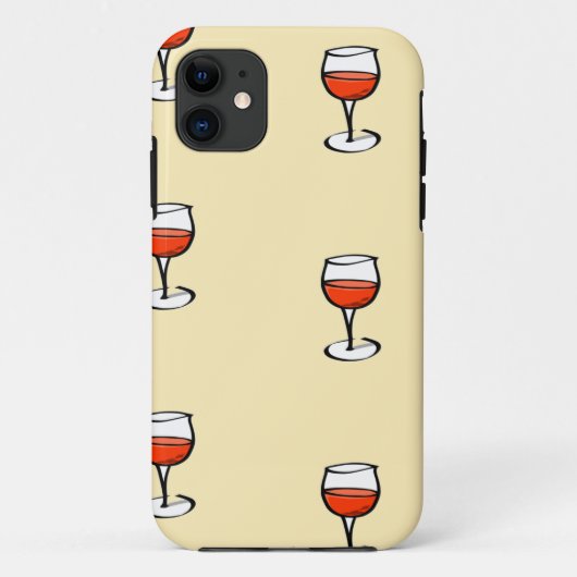 Coques Case-Mate iPhone Verre de vin sur orange (Dos)