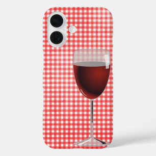 Coques iPhone 16 Verre Rouge Sur En vichy
