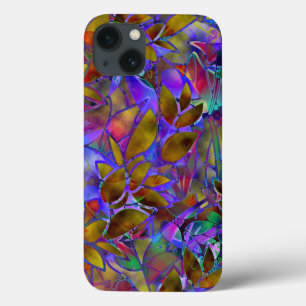 Etui iPhone Case-Mate verre souillé d'abrégé sur floral dur cas de