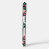 Coques Case-Mate iPhone Verre teinté floral violet menthe (Verso / Droite)