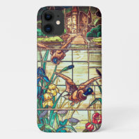 Verre tendu canard mallard nature vintage