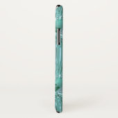 Coques Case-Mate iPhone Verre turquoise motif d'art abstrait (Dos/Droite)