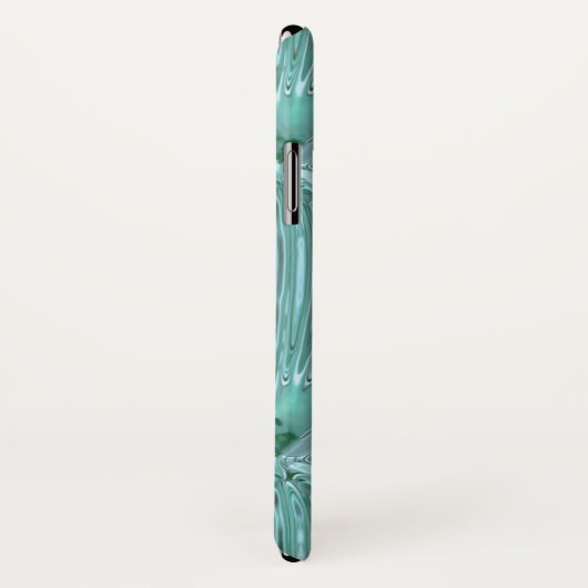 Coques Case-Mate iPhone Verre turquoise motif d'art abstrait (Dos/Droite)