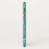 Coques Case-Mate iPhone Verre turquoise motif d'art abstrait (Dos/Gauche)