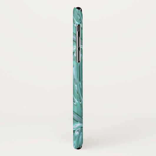 Coques Case-Mate iPhone Verre turquoise motif d'art abstrait (Dos/Gauche)