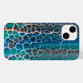 Coques Case-Mate iPhone Verre Turquoise orange abstrait (Verso (horizontal))