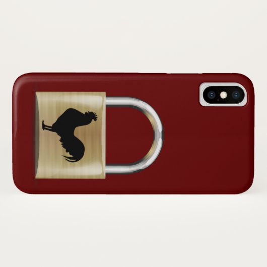 Coques Case-Mate iPhone Verrouillé dans la chasteté (Dos (Horizontal))