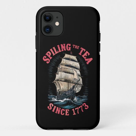 Coques Case-Mate iPhone Verser le thé depuis 1773 4 juillet (Dos)
