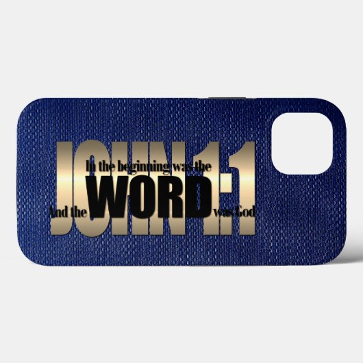 Coques Case-Mate iPhone Verset biblique - Jean 1:1 (Verso (horizontal))