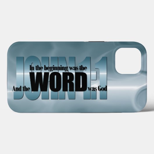 Coques Case-Mate iPhone Verset biblique - Jean 1:1 (Verso (horizontal))