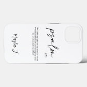 Coques Case-Mate iPhone Verset biblique personnalisé simple (Verso (horizontal))