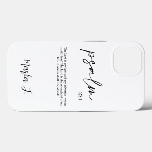 Coques Case-Mate iPhone Verset biblique personnalisé simple (Verso (horizontal))